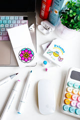 Prisms & Patterns Mini Coloring Book | Pocket-Sized Geometric Coloring Book for Adults