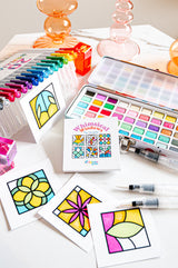 Whimsical Windows Mini Coloring Book | Pocket-Sized Coloring Book for Adults