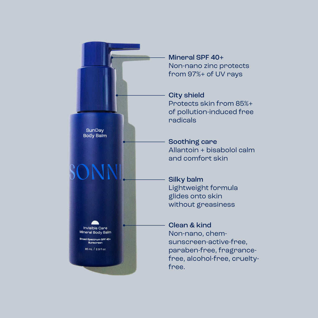 SunDay Body Balm SPF 40+ | Mineral Body Sunscreen with Non-Nano Zinc