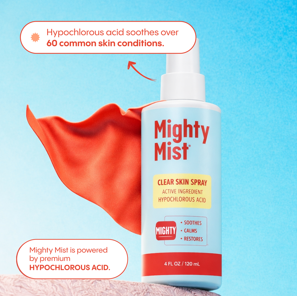 Mighty Mist Clear Skin Spray | Hypochlorous Acid Facial Spray for Acne, Eczema, Rosacea