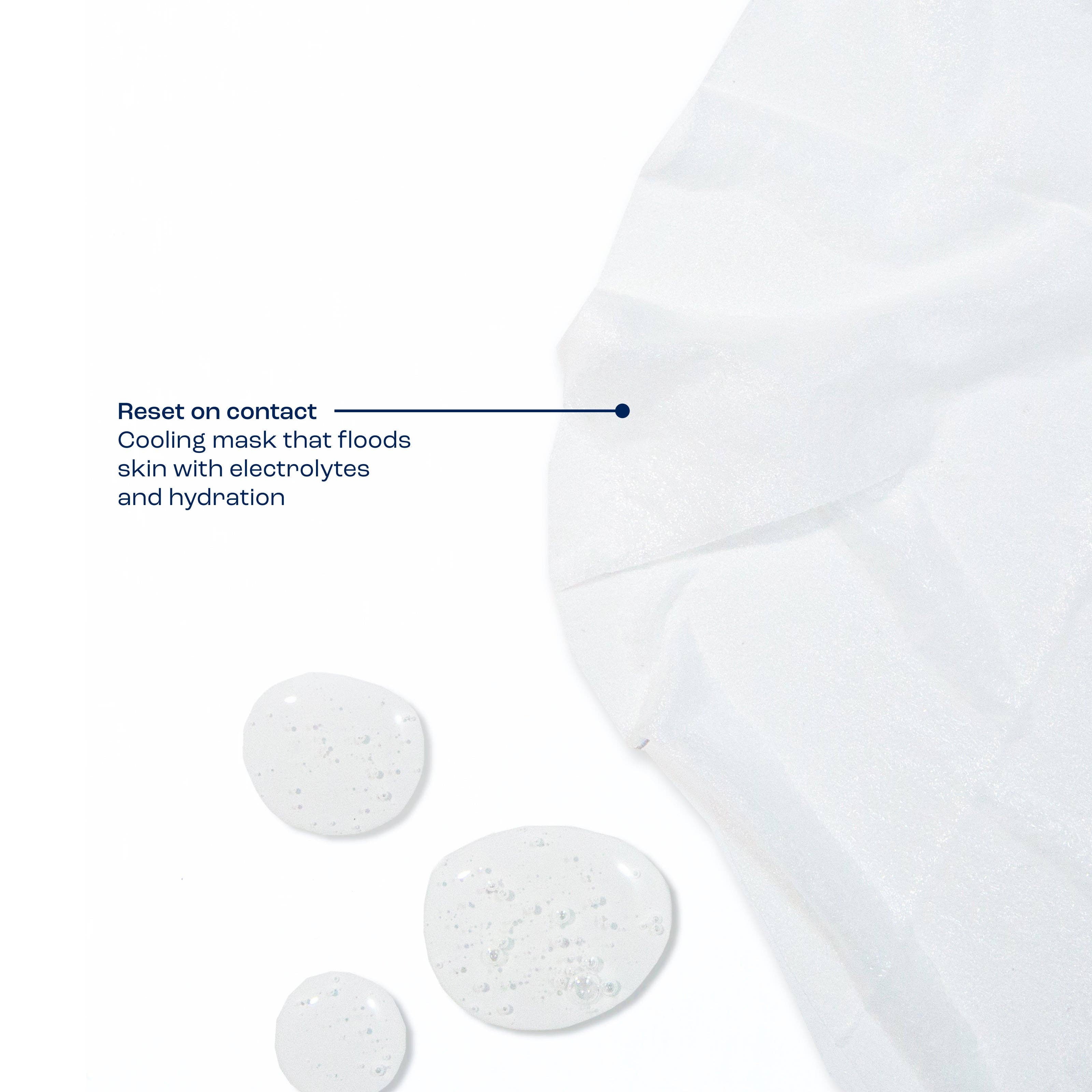 SunDown Restoration Electrolyte Sheet Mask (Pack of 4) | Cooling Post-Sun Recovery Mask