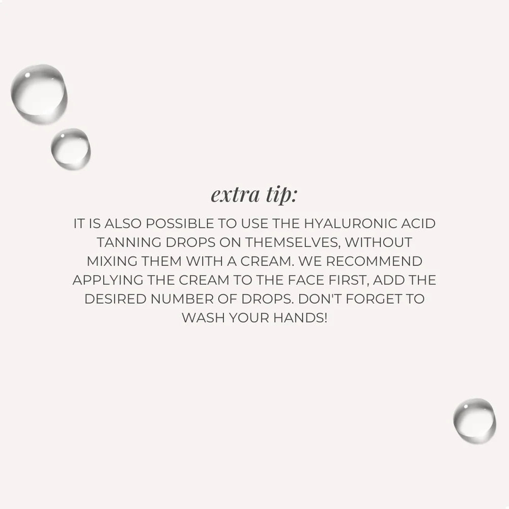 Hyaluronic Acid Self Tanning Drops | Customizable Glow for Face & Body