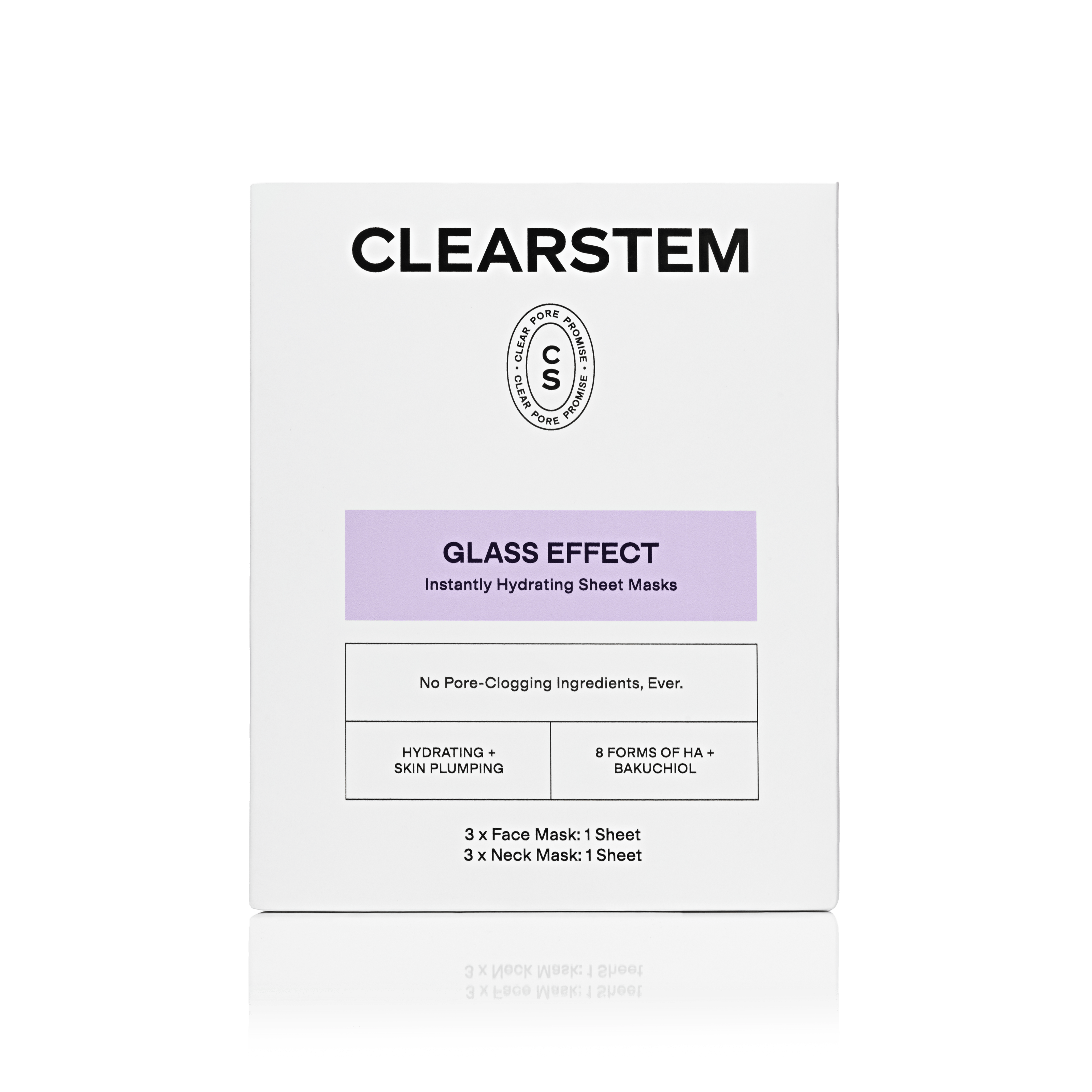 GLASS EFFECT® Instant Hydrating Face + Neck Sheet Mask | Deep Hydration + Barrier Support