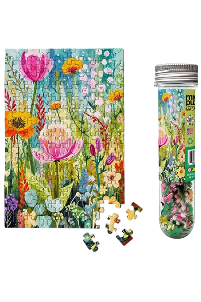 MicroPuzzles Bright Blooms Mini Puzzle | 150-Piece Floral Jigsaw Puzzle