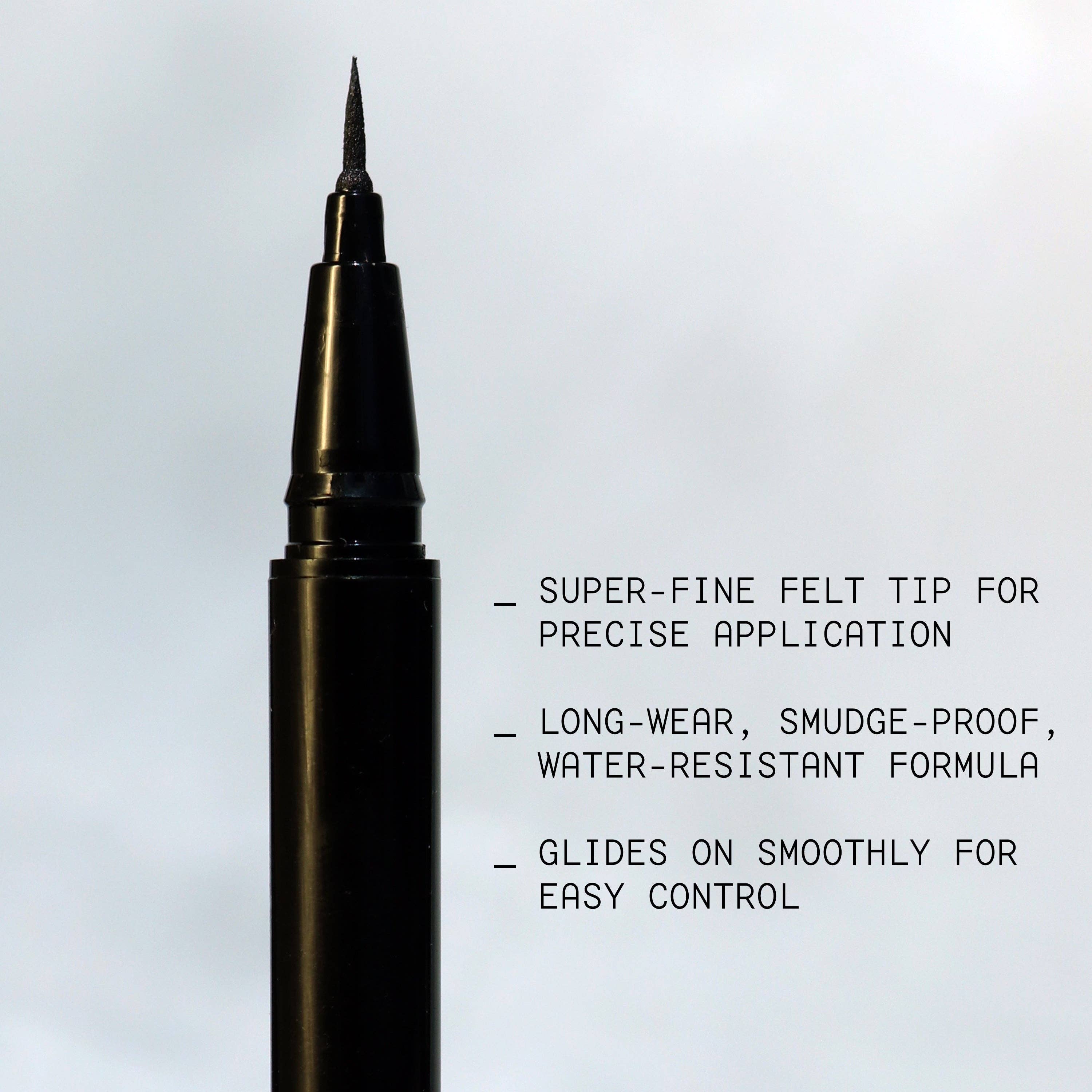 Long-Wear Precision Liquid Eyeliner | Smudge-Proof Ultra-Fine Felt Tip