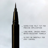 Long-Wear Precision Liquid Eyeliner | Smudge-Proof Ultra-Fine Felt Tip