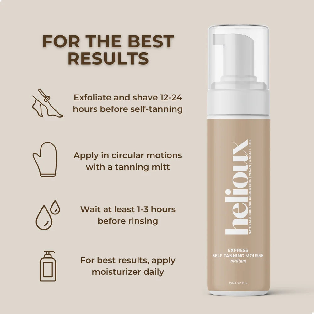 Self Tanner Mousse 1-3 Hour Express Tan | Medium Shade
