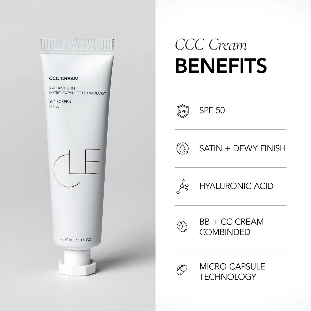 Tinted CCC Cream SPF 30–50 | Glow-Boosting CC Cream with Medium Coverage