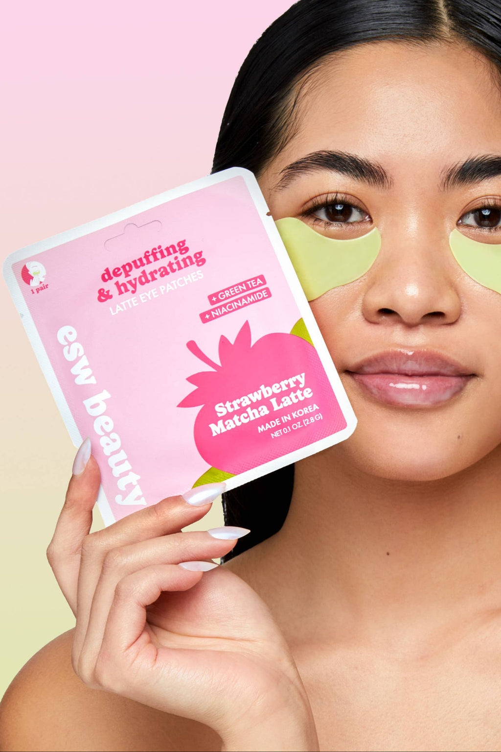 Strawberry Matcha Latte Depuffing & Hydrating Eye Patches