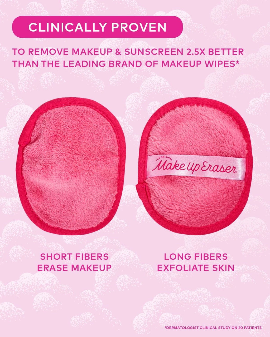 MakeUp Eraser® Reusable Makeup Remover Cloth Set – 7 Pack with Laundry Bag