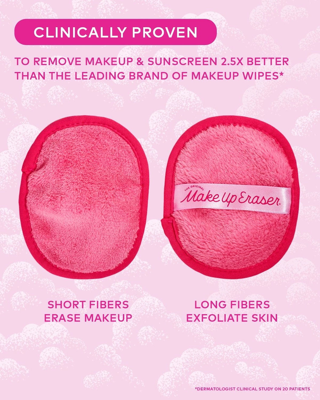 MakeUp Eraser® Reusable Makeup Remover Cloth Set – 7 Pack with Laundry Bag