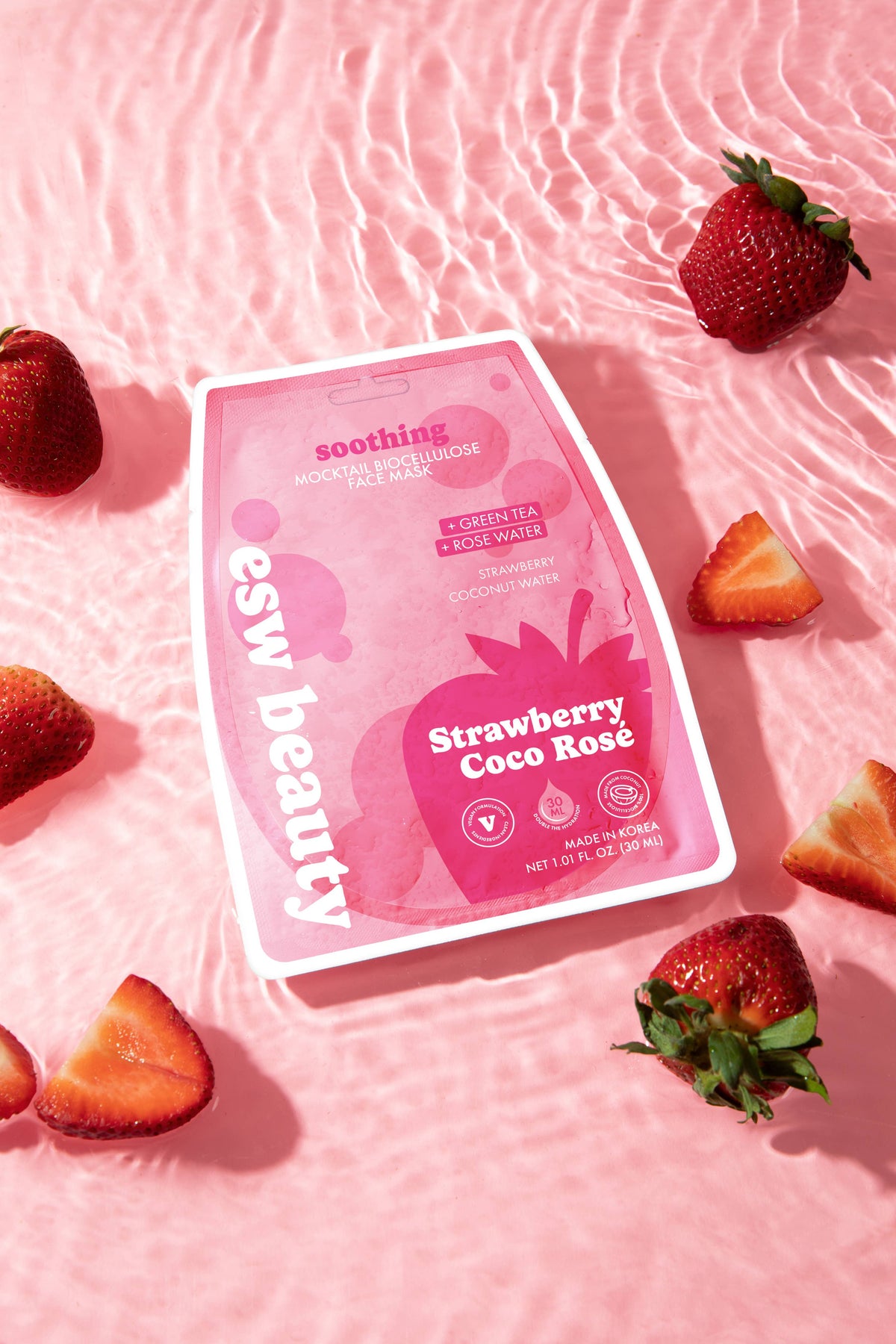 Strawberry Coco Rosé Soothing Biocellulose Sheet Mask