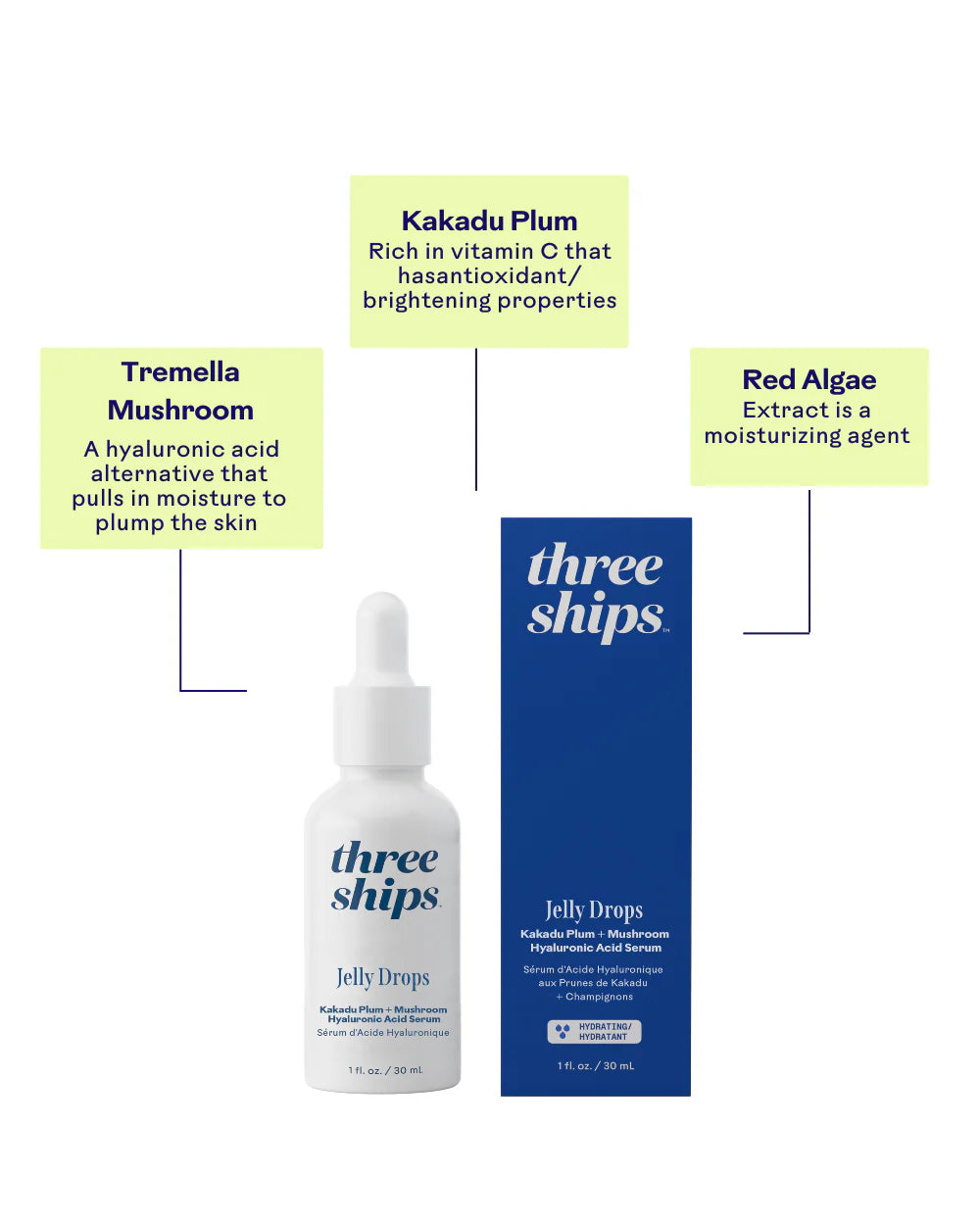 Jelly Drops | Hydrating Glow Serum with Tremella Mushroom & Vitamin C | Lightweight Jelly Serum