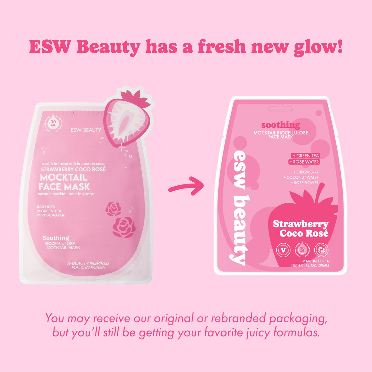 Strawberry Coco Rosé Soothing Biocellulose Sheet Mask