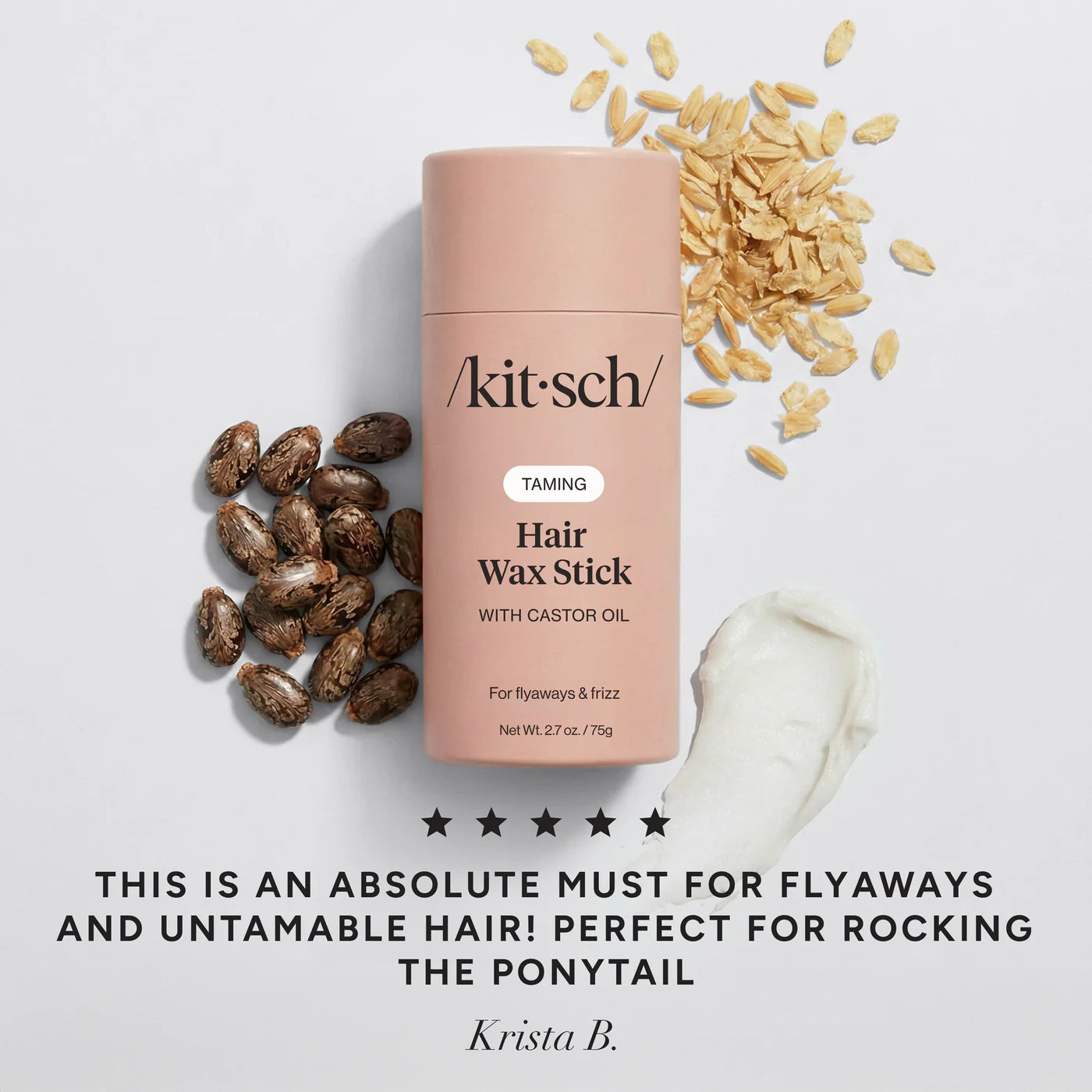 Vegan Hair Wax Stick for Flyaways & Sleek Styling