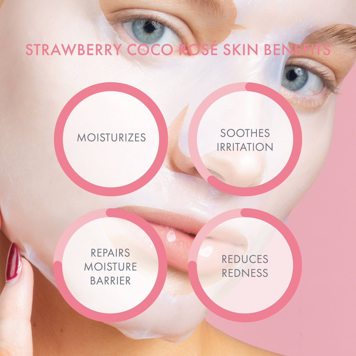 Strawberry Coco Rosé Soothing Biocellulose Sheet Mask