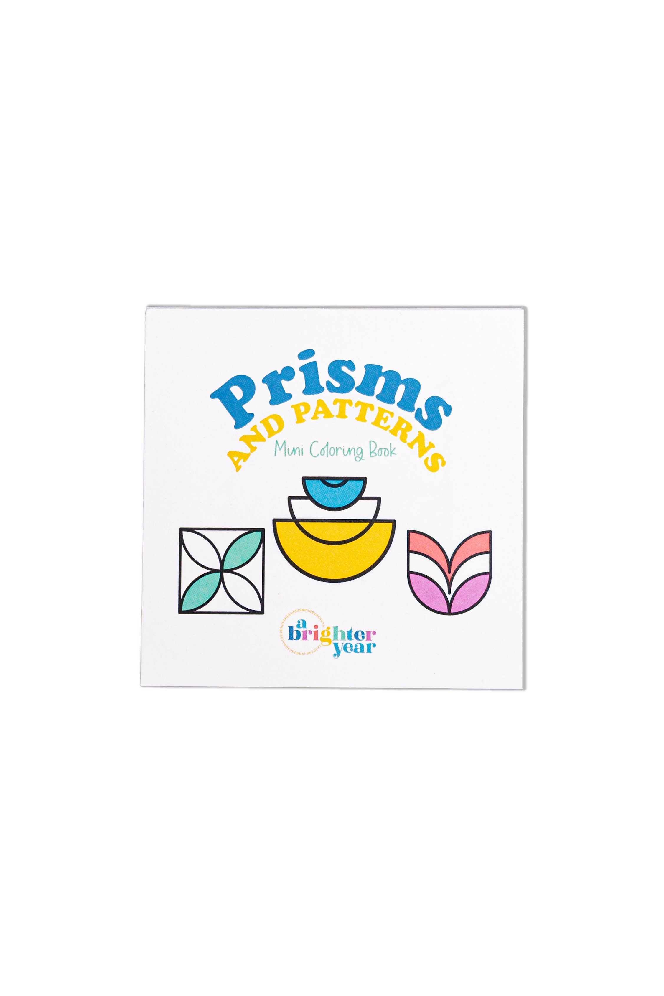 Prisms & Patterns Mini Coloring Book | Pocket-Sized Geometric Coloring Book for Adults