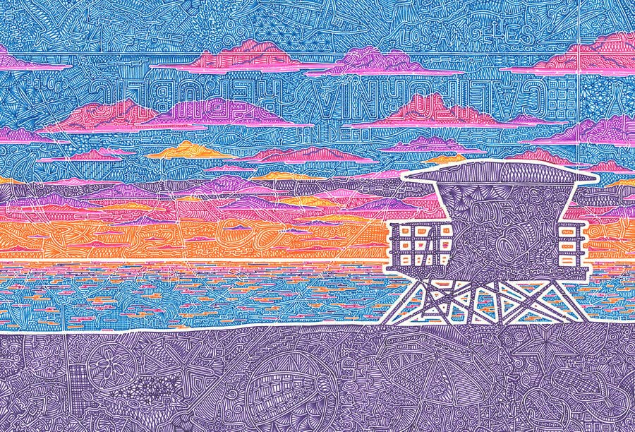 MicroPuzzles Coastal California Mini Puzzle | 150-Piece Beach Sunset Jigsaw Puzzle