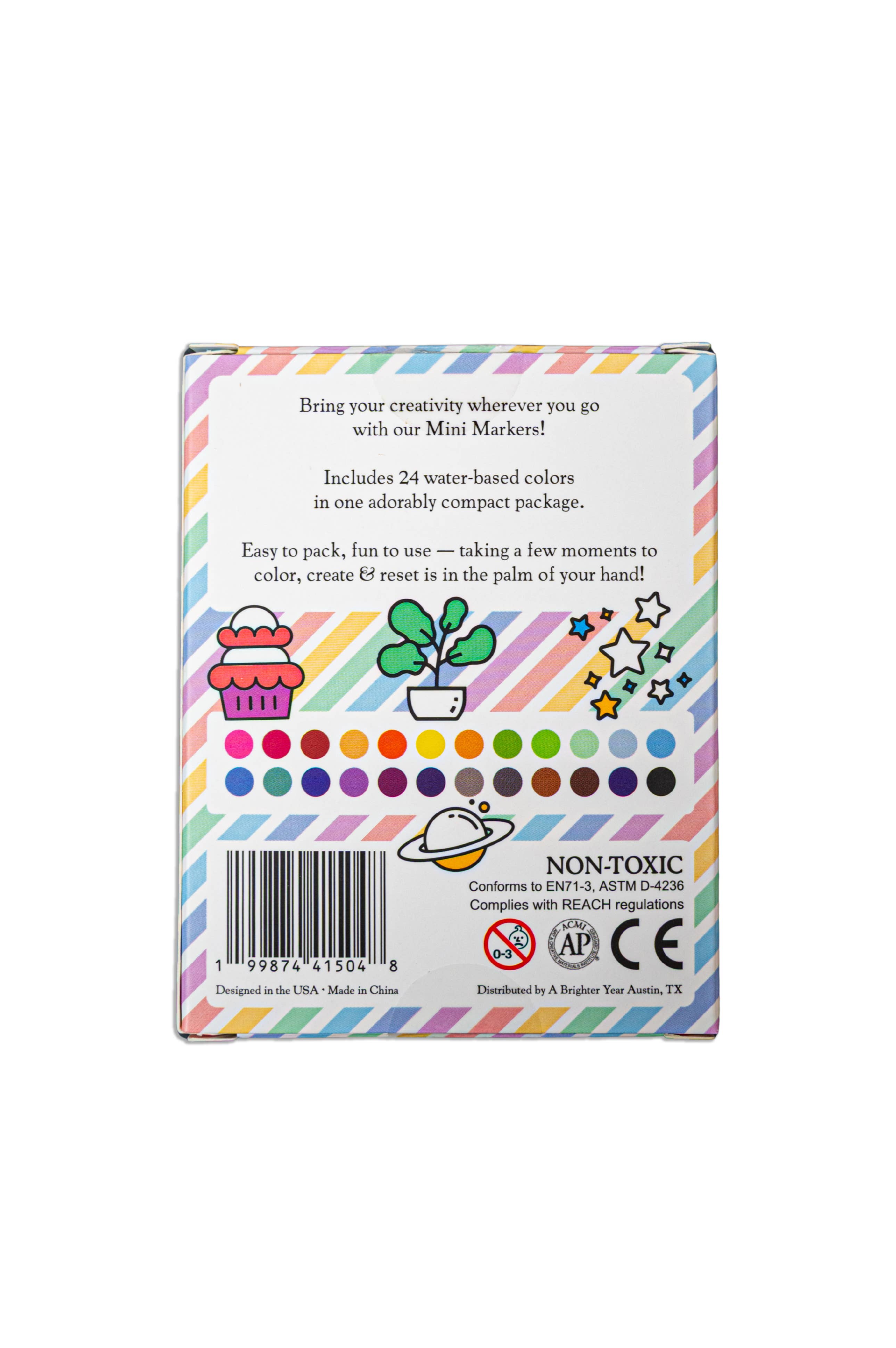 Mini Markers | Set of 24 Pocket-Sized Coloring Markers