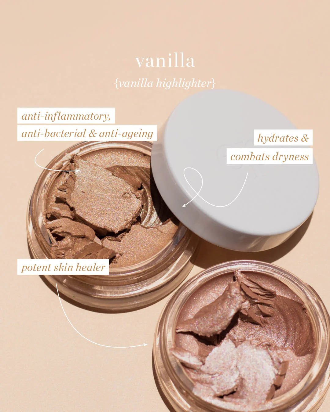 Vanilla Dew Cream Highlighter | Plastic-Free Glow for Face, Eyes & Lips