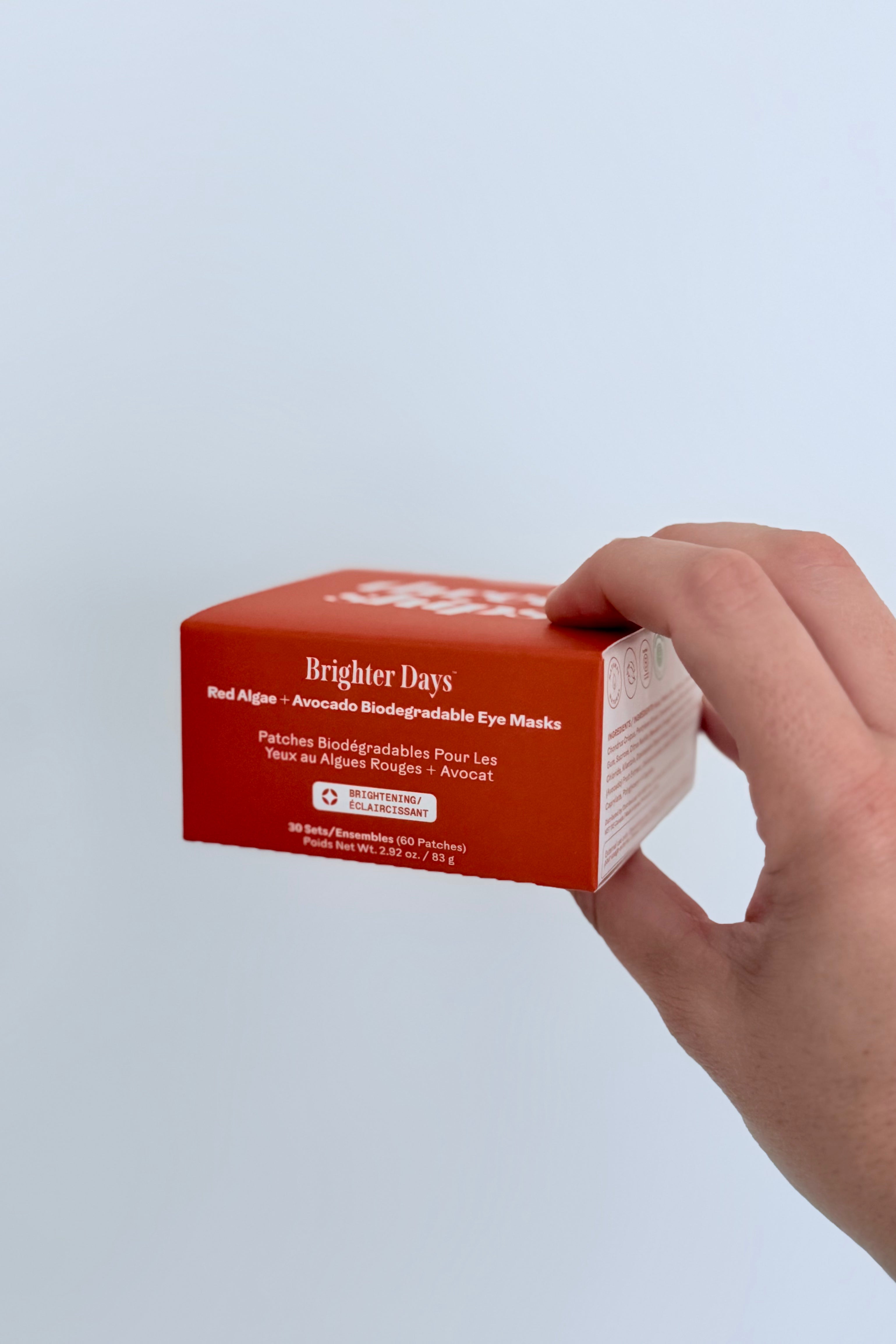 Brighter Days™ Red Algae + Avocado Biodegradable Eye Masks