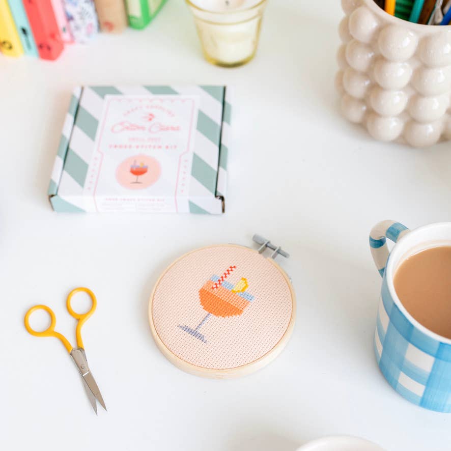 Aperol Cocktail Beginner Cross Stitch Kit