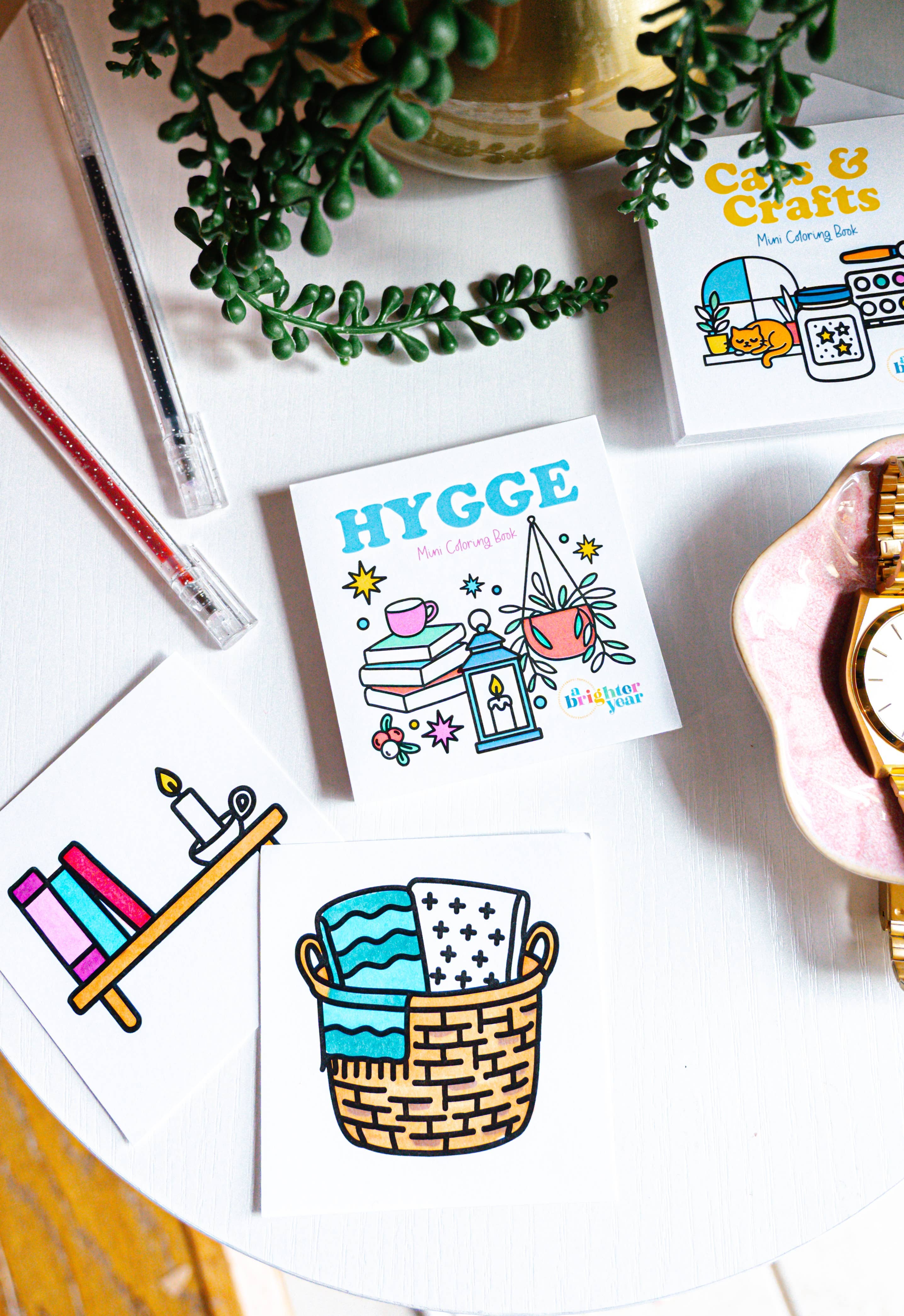 Hygge Mini Coloring Book | Pocket-Sized Coloring Book for Adults