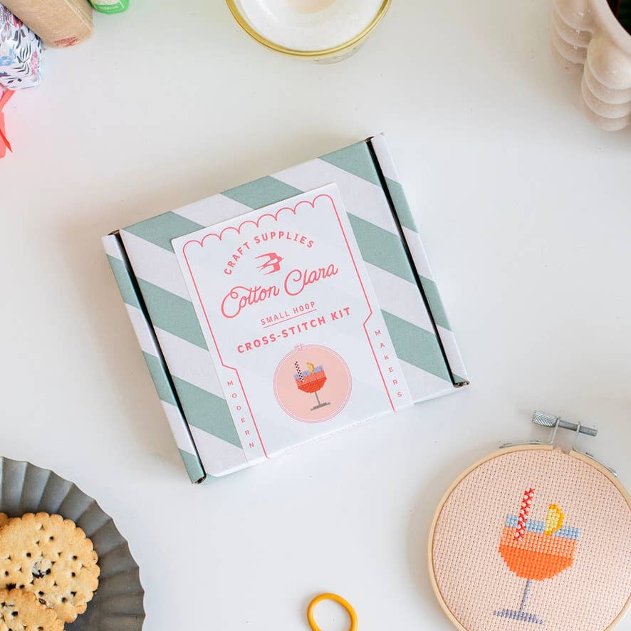 Aperol Cocktail Beginner Cross Stitch Kit