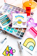 Prisms & Patterns Mini Coloring Book | Pocket-Sized Geometric Coloring Book for Adults