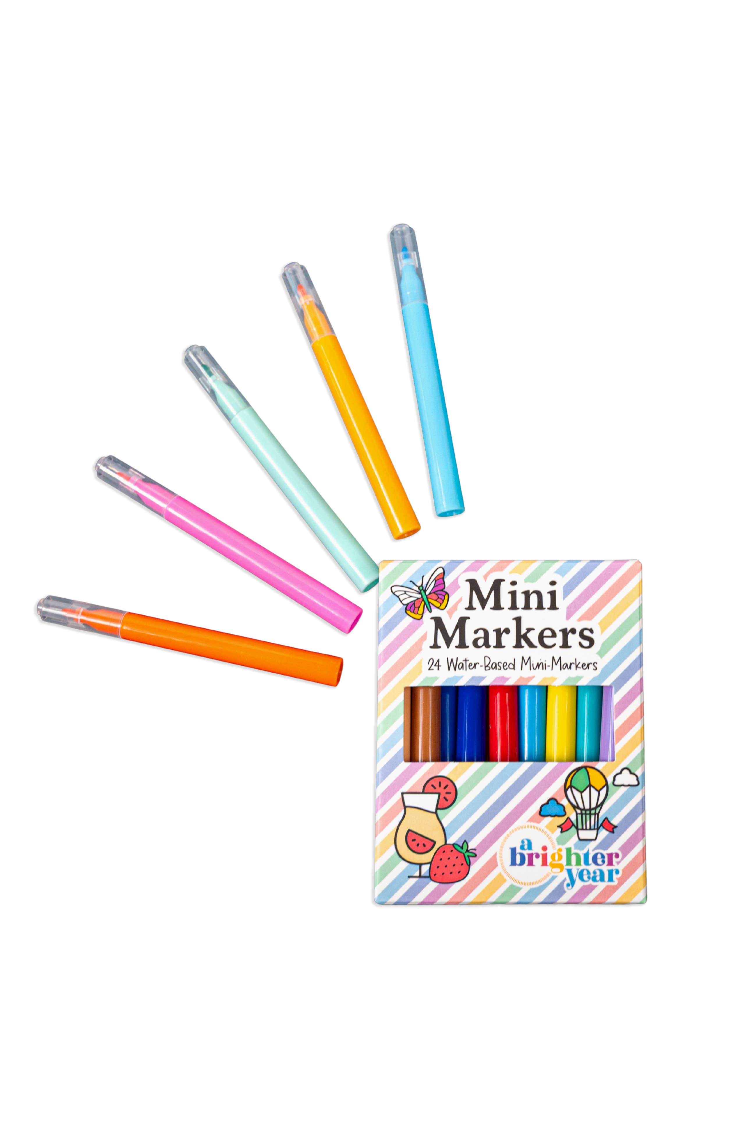 Mini Markers | Set of 24 Pocket-Sized Coloring Markers