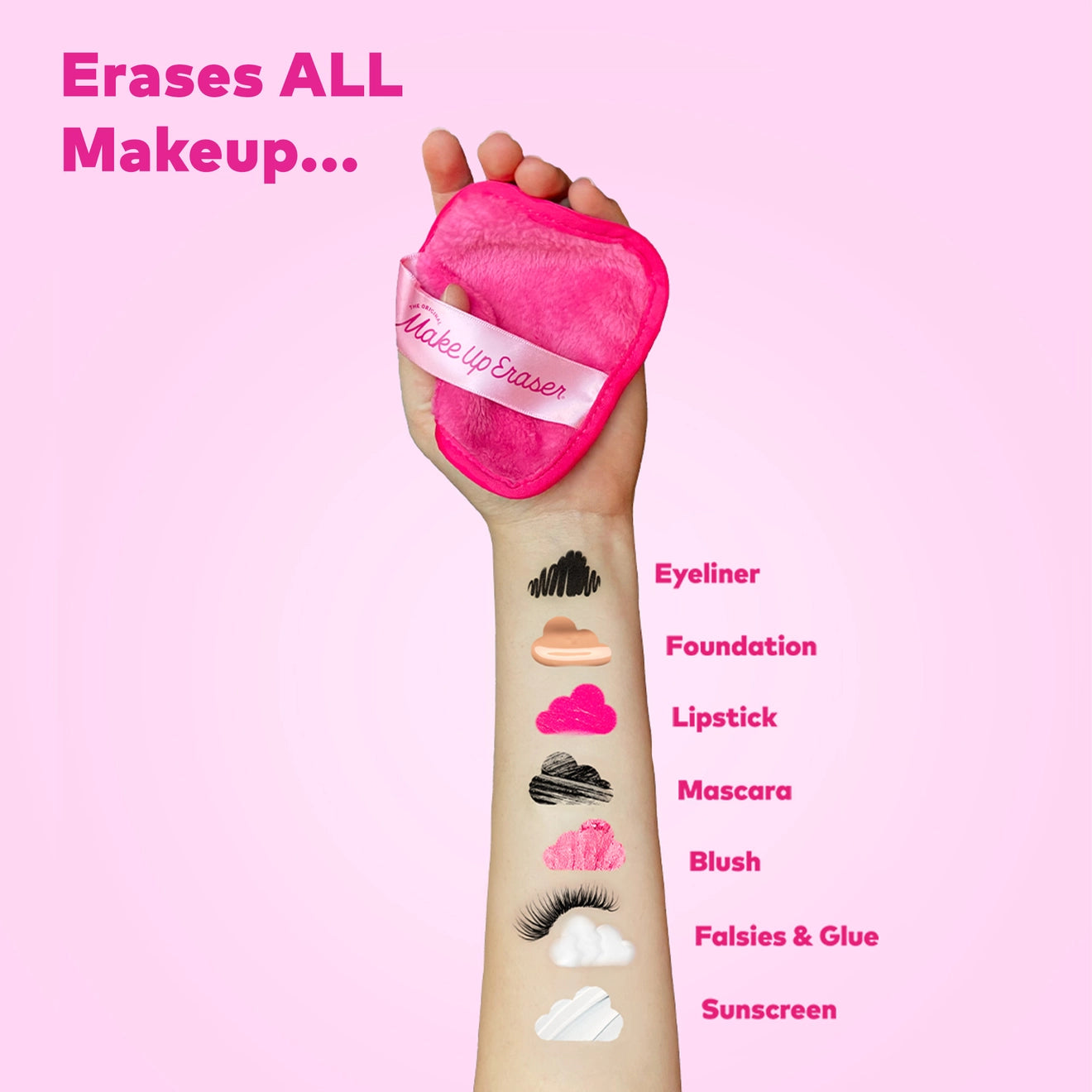 MakeUp Eraser® Reusable Makeup Remover Cloth Set – 7 Pack with Laundry Bag