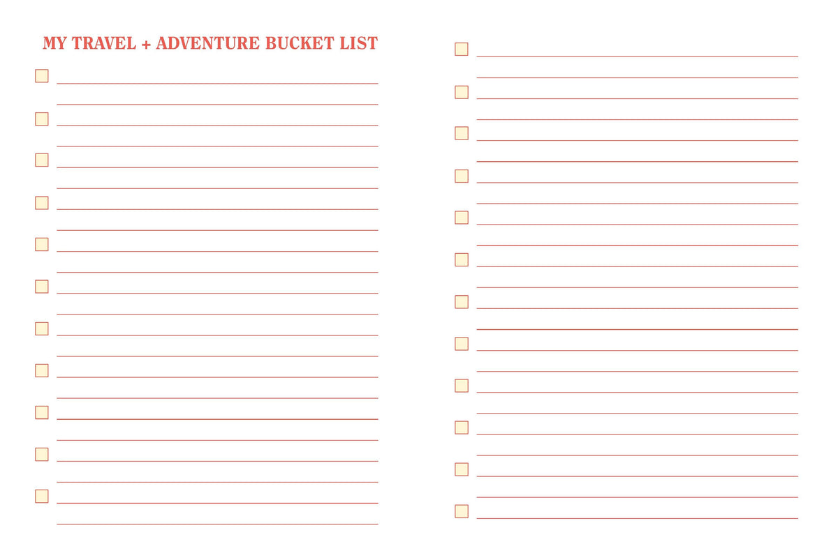 The Bucket List Journal