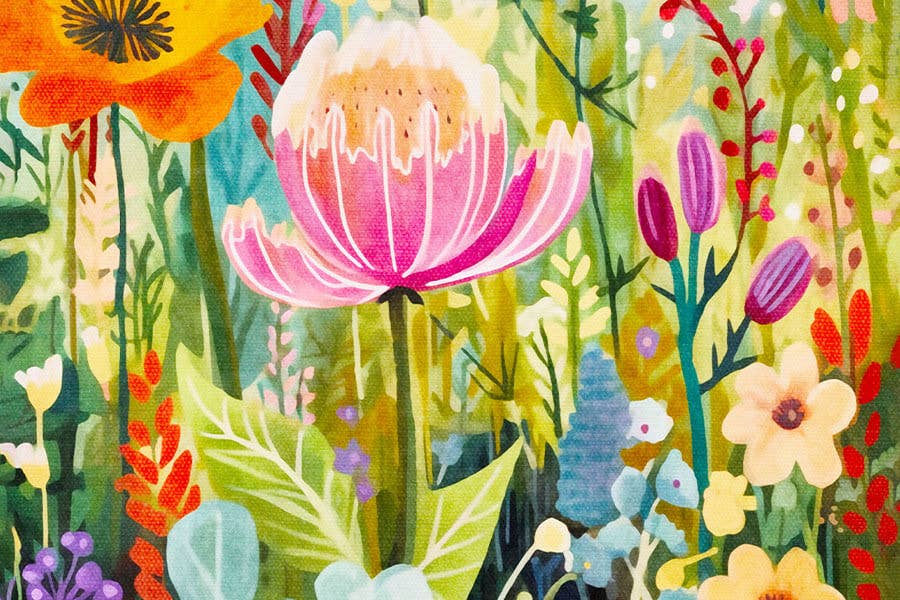 MicroPuzzles Bright Blooms Mini Puzzle | 150-Piece Floral Jigsaw Puzzle