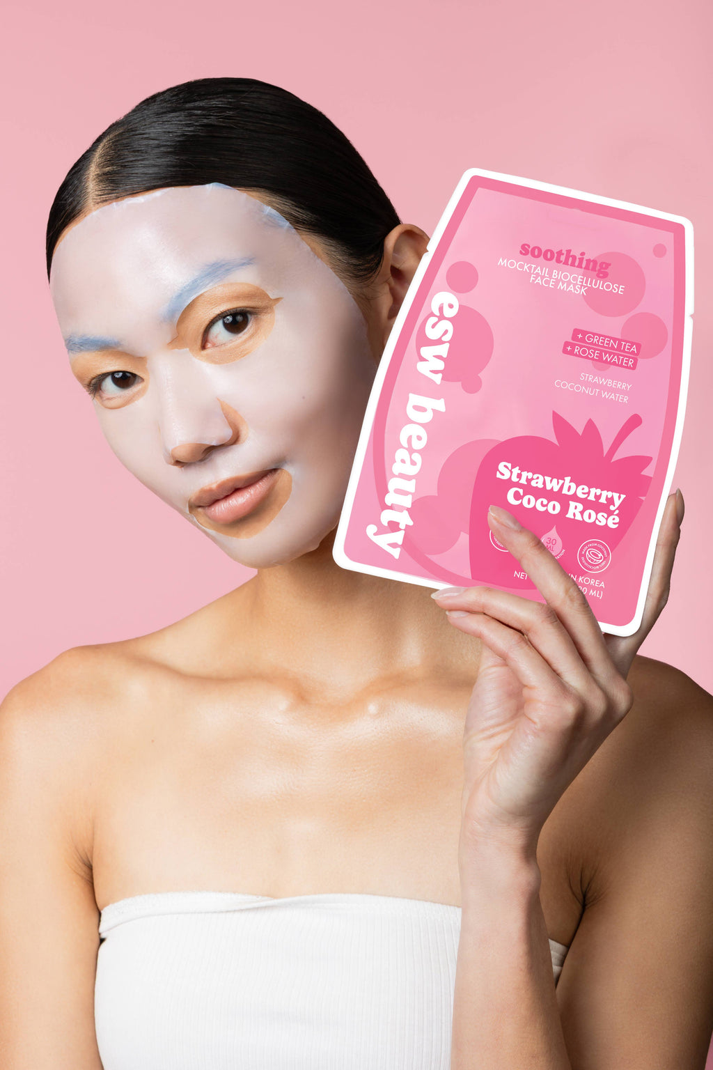 Strawberry Coco Rosé Soothing Biocellulose Sheet Mask