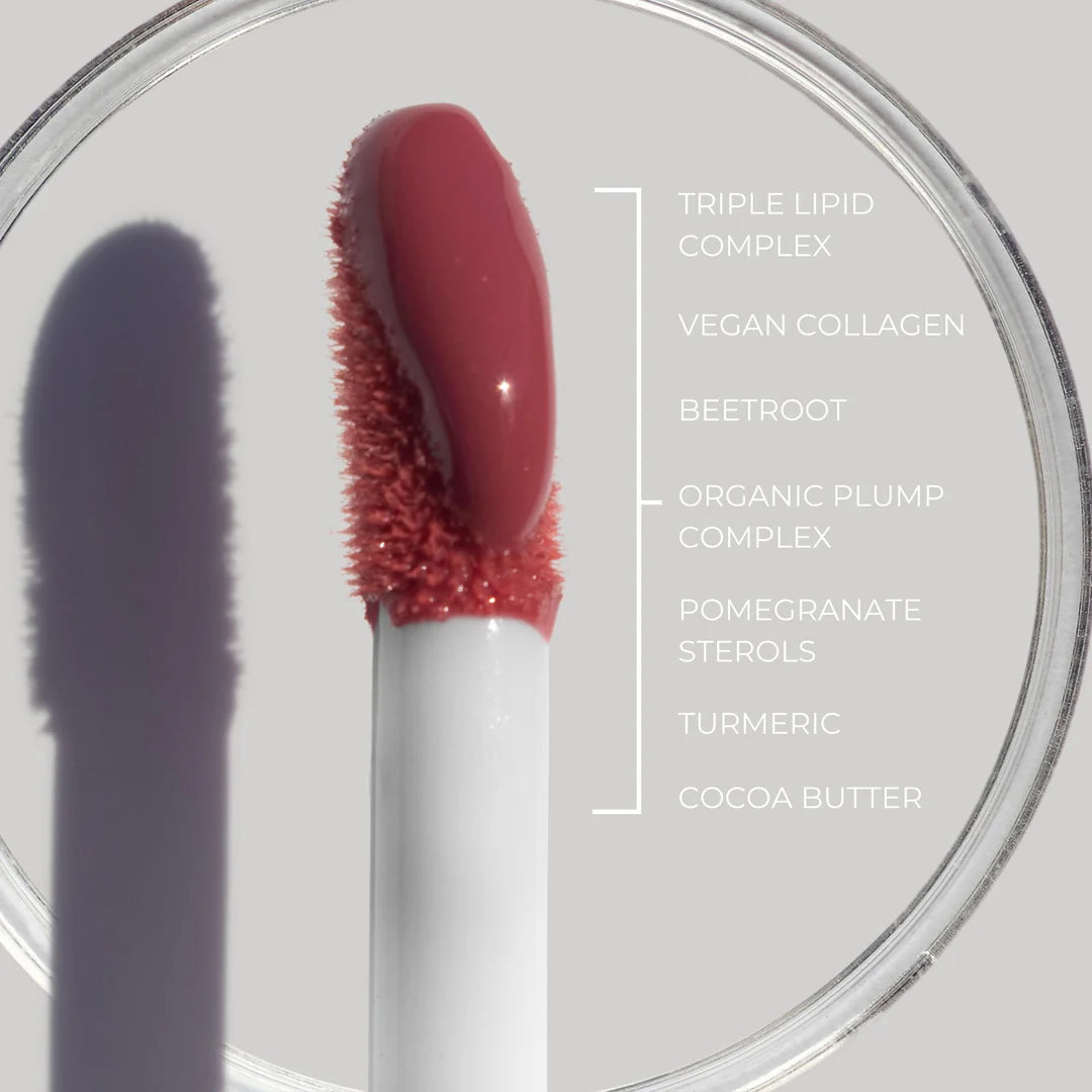 Clean Hydrating Lip Serum | Glossy Plant-Based Collagen Lip Color