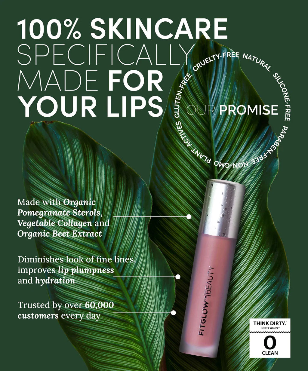 Clean Hydrating Lip Serum | Glossy Plant-Based Collagen Lip Color